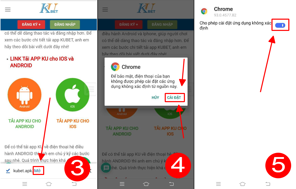 hướng dẫn tải app kubet777 trên mobile